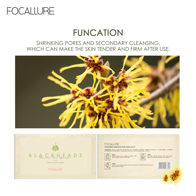 Focallure แผ่นลอกสิวเสี้ยน บริเวณจมูก ทําความสะอาดผิวหน้าอย่างล้ำลึก #8