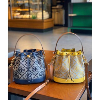 Medium: Tory Burch Monogram Jacquard Bucket Bag