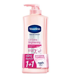 ( 300  ml X 2 ขวด )  Vaseline  วาสลีน เฮลธี ไบรท์ ยูวี ไลท์เทนนิ่ง กลูต้าโกลว์ โลชั่น 300 มล. แพ็คคู่