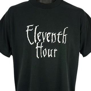 เสื้อยืดผ้าฝ้าย แขนสั้น พิมพ์ลาย Eleventh Hour สไตล์วินเทจ ยุค 90s Detroit Heavy Metal Rock Made In USA ขนาดใหญ่ AOfcol2