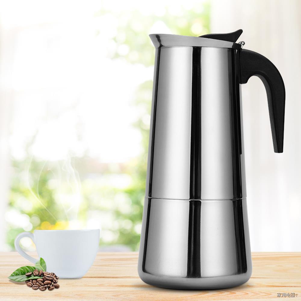 ☸❈₪เครื่องชงกาแฟอิตาเลี่ยน Moka Pot เครื่องทำกาแฟไกเซอร์สแตนเลส เอสเพรสโซ่ลาเต้ เหยือกตั้งพื้น อุปกรณ์ชงกาแฟ Coffeeware