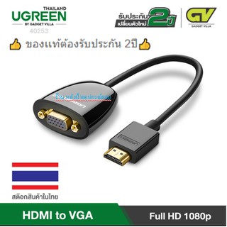 UGREEN 40253 HDMI to VGA Converter ตัวแปลงสัญญาณ HDMI to VGA สำหรับ TV, Projector, ทีวี,com