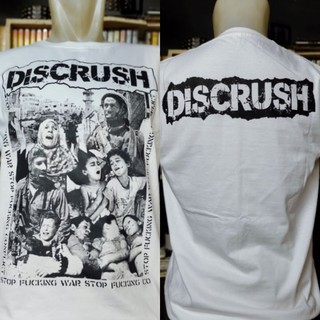 เสื้อยืดพิมพ์ลาย DISCRUSH สไตล์พังก์