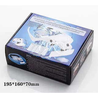 CRX เลนส์ปรับได้สวมใส่แว่นตาแว่นขยายชุดแว่นขยายกับไฟ LED 9892B1