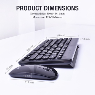 OKER  Keyboard+Mouse (2in1) WIRELESS (K-885) Black