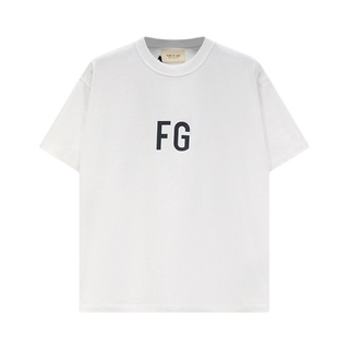 เสื้อยืดแขนสั้น ผ้าฝ้าย พิมพ์ลาย FEAR OF GOD แฟชั่นสตรีท