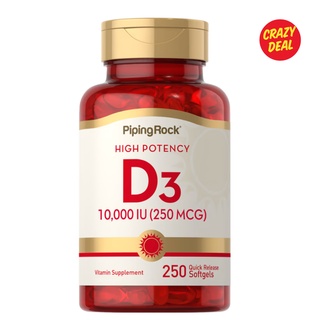 Piping Rock Vitamin D3 10,000 IU 250 Softgels