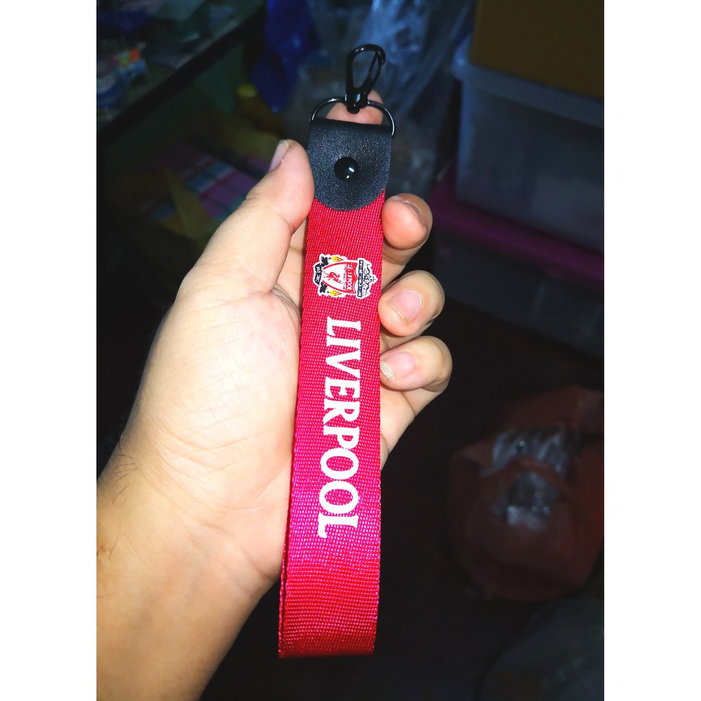 พวงกุญแจ SPORT พวงกุญแจทีมฟุตบอล ลิเวอร์พลู พวงกุญแจผ้าสกรีน LIVERPOOL สีแดง