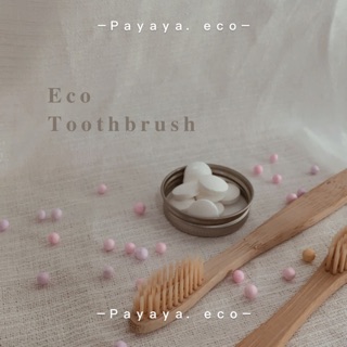 Eco Toothbrush : แปรงสีฟันด้ามไม้ไผ่-ลดพลาสติก-ecofriendly