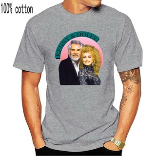 ขายดี เสื้อยืดลําลอง แขนสั้น พิมพ์ลาย Kenny Rogers And Dolly Parton NLccbb19NBpcko12 สไตล์คลาสสิก