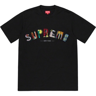 Supreme City Arc Tee City Landmark เสื้อยืดลําลองสําหรับผู้ชายผู้หญิงแขนสั้นพิมพ์ลายสีรุ้ง