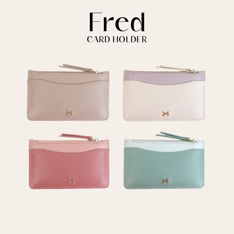 💕บางเบาที่สุด💕 MADAM PEONY  กระเป๋าใส่บัตร กระเป๋าใส่การ์ด การ์ดโฮลเดอร์ รุ่น FRED