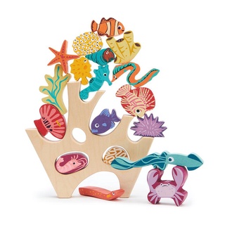 Tender Leaf Toys ของเล่นไม้ ของเล่นเสริมพัฒนาการ ตัวต่อสัตว์น้อยแห่งท้องทะเล Stacking Coral Reef