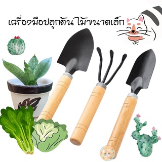 เครื่องมือปลูกต้นไม้ขนาดเล็ก พลั่ว ส้อมพรวนดิน สำหรับต้นแคตตัส ต้นไม้เล็ก กุหลาบหิน ผักต้นเล็ก สวน อุปกรณ์แต่งสวน จอบ