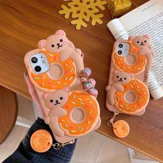 เคสโทรศัพท์ลายการ์ตูนหมีสําหรับ Iphone 12 Pro Max 11 Pro Max 7 8 6 6 S Plus Xs Max Xr