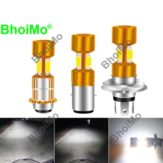 Bhoimo หลอดไฟหน้ารถจักรยานยนต์ Led Ba20D H4 P15D H6 Hi/Low Bulb พร้อมเลนส์ All-In-One สีขาว 6000K