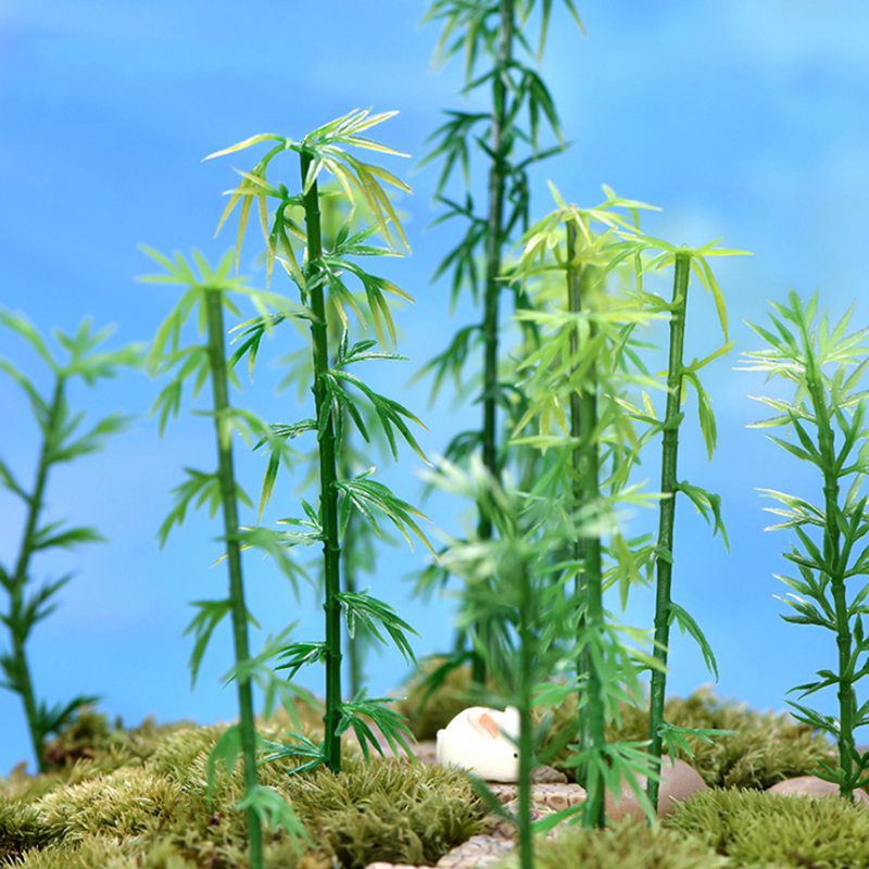 โมเดลต้นไผ่พลาสติกขนาดเล็ก 6cm