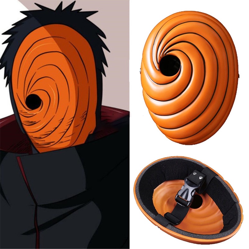 หน้ากากคอสเพลย์ การ์ตูนนารูโตะ Akatsuki Uchiha Tobi Obito สําหรับผู้ใหญ่ เด็ก เหมาะกับงานปาร์ตี้ฮาโล