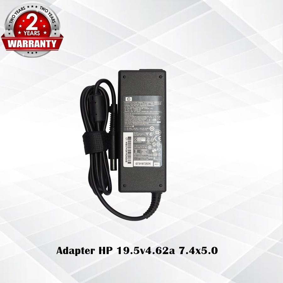 Adapter HP 19.5v4.62a *7.4x5.0* / อแดปเตอร์โน๊ตบุ๊ค เอสพี 19.5v4.62a *7.4x5.0* แถมฟรีสายไฟ AC *ประกัน 2 ปี
