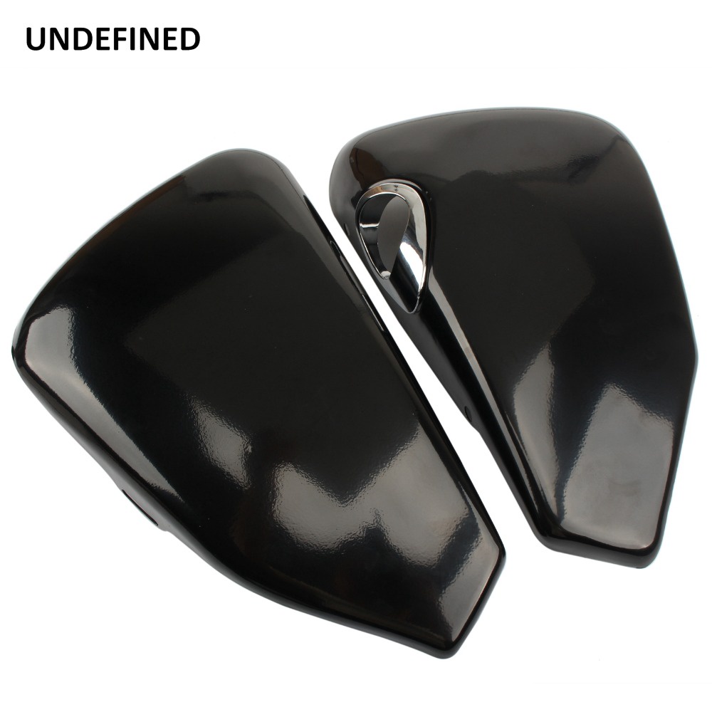 Black Motorcycle Left Right Side Battery Cover Fairing Gas Tank Guard For Harley Sportster XL 883 1200 72 48 Super Low 2