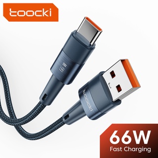 Toocki 6A 66W สายเคเบิล USB Type C สําหรับ Samsung Xiaomi สายชาร์จ USB C ชาร์จเร็ว สายชาร์จ Type C สายชาร์จข้อมูล