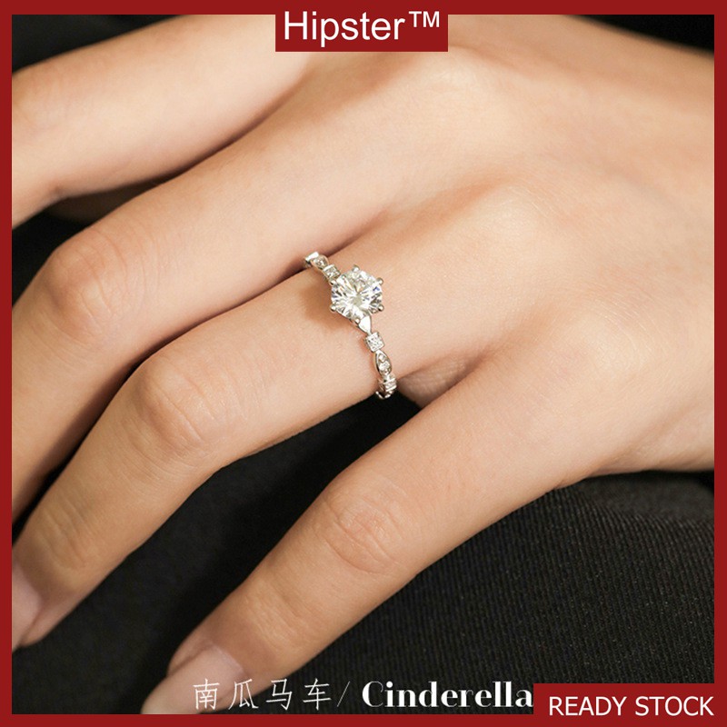 แหวนมอยซาไนต์ Pt950 แพลทินัม