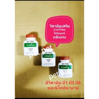 เรนโบ[100เม็ด3กระปุก]วิตามินสารบำรุงไก่ชนให้แข็งแรงสุขภาพดี ทำให้ร่างกายไก่สดชื่น