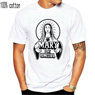 คอลูกเรือเสื้อยืด พิมพ์ลาย Mary Is My Homegirl สําหรับผู้ชาย #เสื้อยืด B27S-5XL