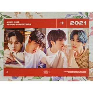 [พร้อมส่ง/Special Gift] โปสการ์ด การ์ดอวยพร ฮัน ลีโน ชางบิน ไอเอ็น Stray Kids 2021 Seasons Greetings Postcard