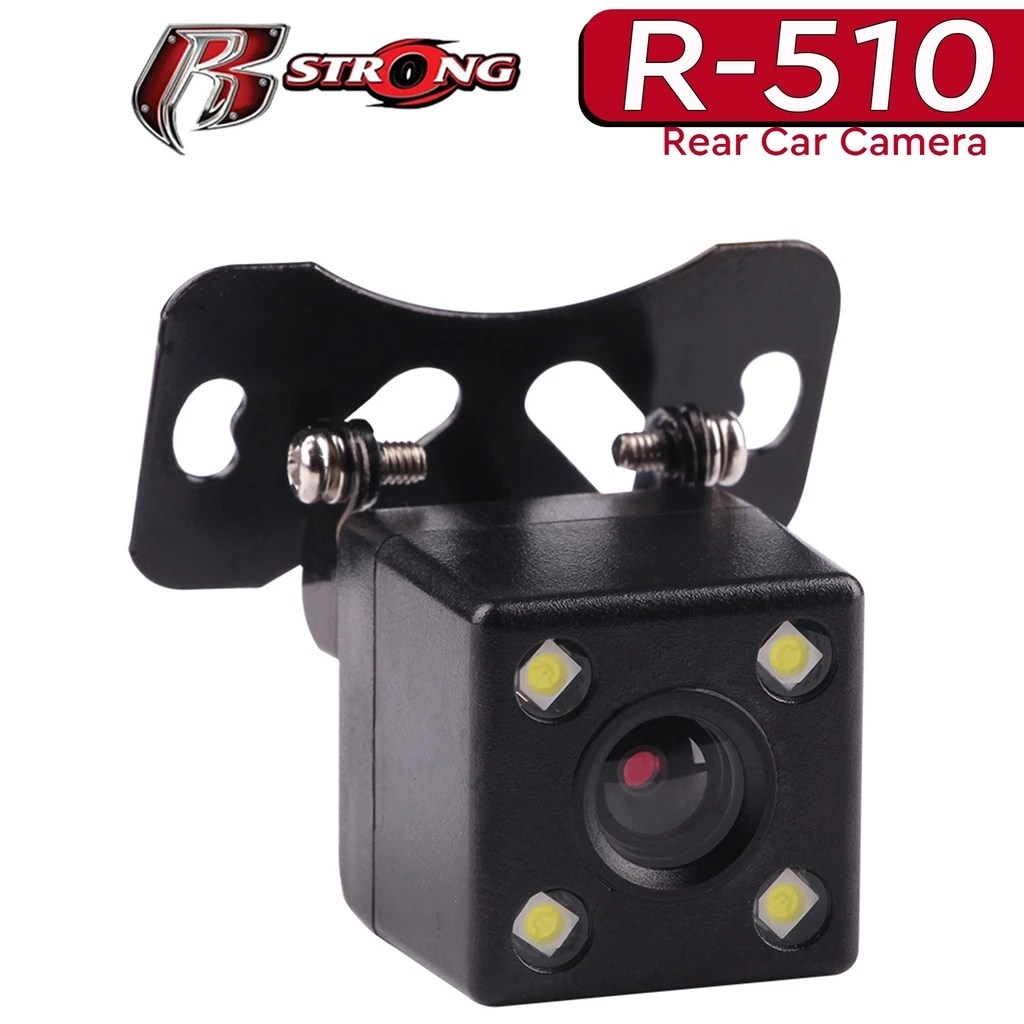 ขายดีมากๆ ! กล้องมองหลัง กล้องถอยหลังติดรถยนต์แบบเจาะ R-STRONG Rear Camera รุ่น R-510 พร้อมไฟLED 4 จุด