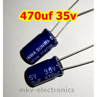 470uf 35v 85 ํC SANWA 10x18mm. 10PCS 10ตัว