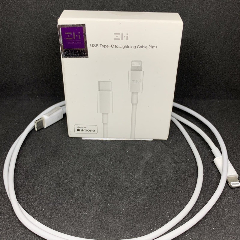 ZMI (AL870) สายชาร์จ Type-C to Lightning รองรับชาร์จไว iPhone MFI