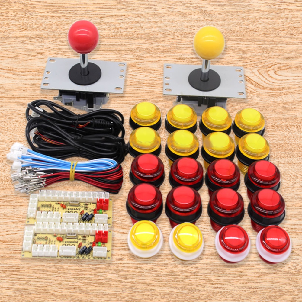 DIY USB Encoder to PC Games Joystick LED Illuminated Push Buttons ...