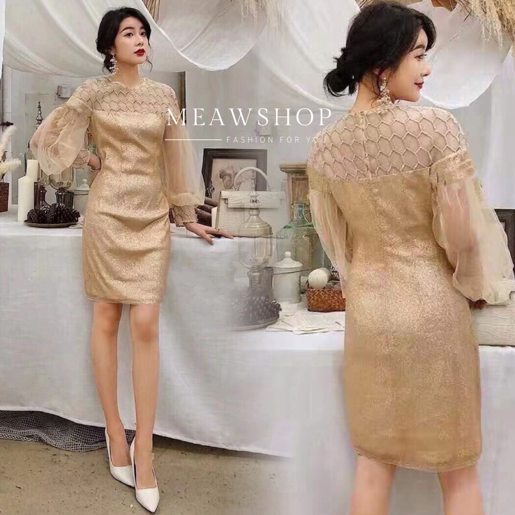 เดรสยาวออกงาน ปักเลื่อม กลิตเตอร์ M-2XL ชุดไปงาน เดรสสีแดง ชุดราตรี ชุดลูกไม้ ลูกไม้สีแดง งานปัก งานป้าย THE CLASSIC