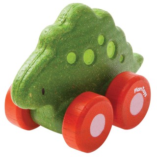 PlanToys 5691 Dino Car Stego ของเล่นรถไดโนเสาร์ Stego ของเล่นไม้ เสริมพัฒนาการ สำหรับเด็กอายุ 12 เดือน