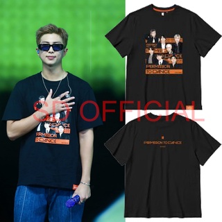 เสื้อยืดคอกลมเสื้อยืด พิมพ์ลาย BTS Permission to dance L.A 3 Day Full Photo Member สําหรับผู้ชายS-4XL