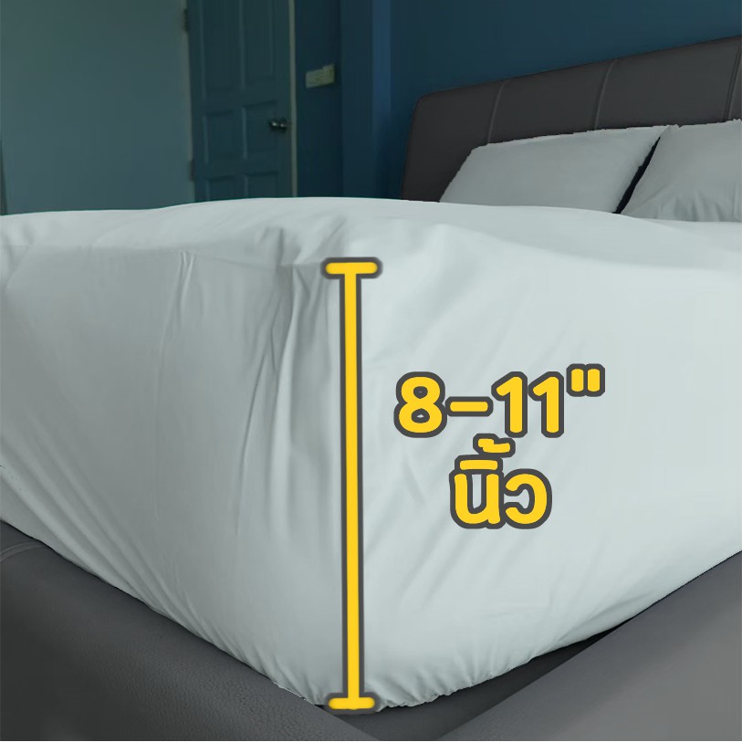 ผ้าปูรองที่นอนกันน้ำ กันคราบเปื้อน กันไรฝุ่น 100% (วัสดุ PVC NaNo Sheet) ผ้าปูโรงแรม ผ้าปูกันน้ำ ผ้าปูกันฉี่ - รูปที่ 3