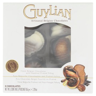 🔥ยอดนิยม!! กีเลียน ช็อกโกแลตรูปหอยชนิดต่างๆ 6 ชิ้น Gillian chocolate, clams in different types, 6 pieces