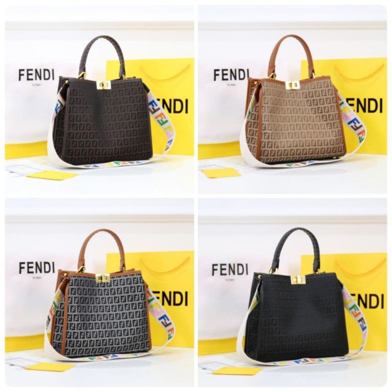 Fendi Peekaboo bag X-Tote Medium F0643 Yz Import 0643 กระเป๋าจ๊ะเอ๋ระดับพรีเมียม