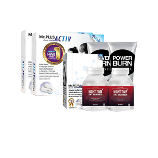 โปรโมชั่น : Mc.Plus Activ 20 เม็ด x 2 กล่อง  Activ 2 เม็ด x 5 ซอง  Red 2 กระปุก  เจล 120 g. 2 หลอด