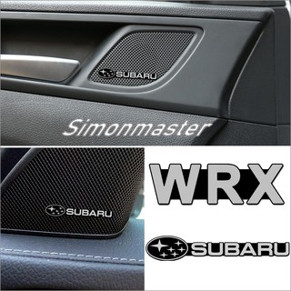 สติกเกอร์อลูมิเนียม รูปตราสัญลักษณ์ สําหรับตกแต่งภายในรถยนต์ Subaru WRX XV Impreza Tribeca จํานวน 4 ชิ้น ต่อชุด