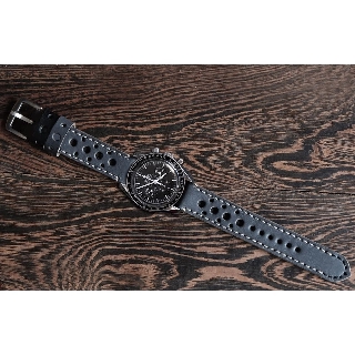สายนาฬิกาหนังแท้ แนวRally racing strap สี monotone watch strap สายนาฬิกา พร้อมบัคเคิล
