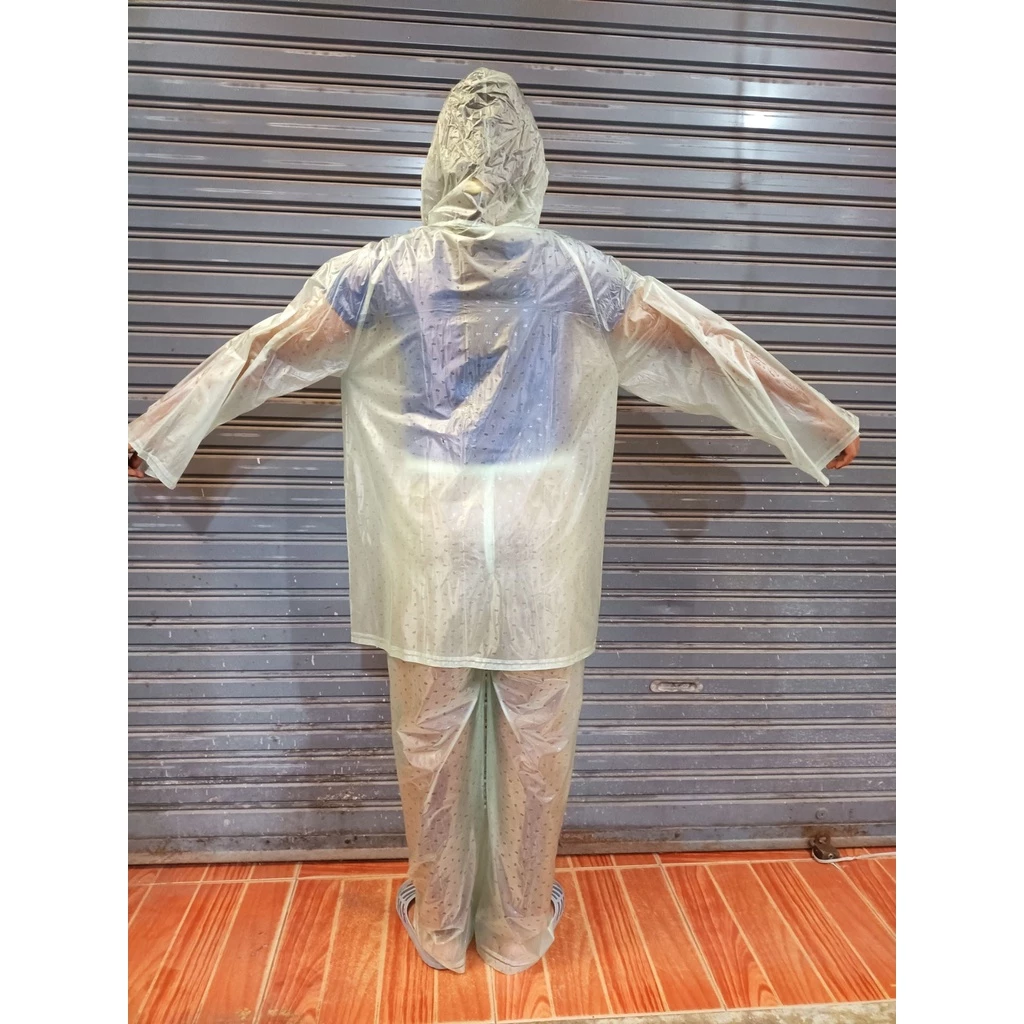 ชุดเสื้อกันฝน ตรามังกร เสื้อพร้อมกางเกง ผ้า PVC thumbnail 3
