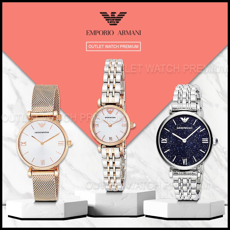 OUTLET WATCH นาฬิกา Emporio Armani OWA100 นาฬิกาข้อมือผู้หญิง นาฬิกาผู้ชาย แบรนด์เนม  Brand Armani Watch AR1764