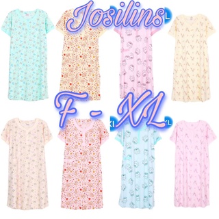 Josilins ชุดนอนกระโปรง(ไซร์ F-XL) คอกลม ผ้ายืด ลิขสิทธิ์แท้