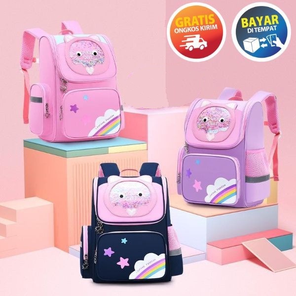 Gokido - BK144 School Bag Girls Backpack Girls School Bag Girls School Bag กระเป๋านักเรียนผู้หญิง