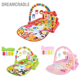 Dreamcradle เปียโนเด็กเล่นเพลง เสื่อกิจกรรม ยิม พร้อมของเล่นการ์ตูน ถอดออกได้ สําหรับเด็กวัยหัดเดิน 3‐12 เดือน