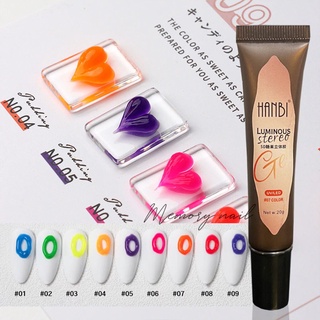 ( เจลนูน 5D HANBI ) ชุด9สี New Style 5D candy gel Nail Art Painting Stereo Carve Sculpture Gel