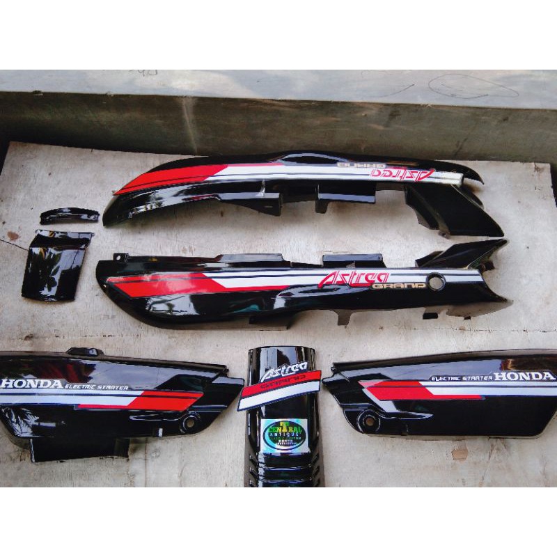 MERAH Grand Scythe body package, Grand Scythe Legend impersa body, ชุดแถบเงินสีแดง
