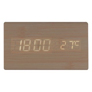 clock CLOCK LED 15X9 CM BROWN HLS Home decoration Home &amp; Furniture นาฬิกา นาฬิกาตั้งโต๊ะ HOME LIVING STYLE LED 15x9 ซม.